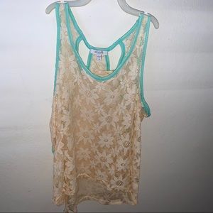 Delia’s lace racerback sleeveless top